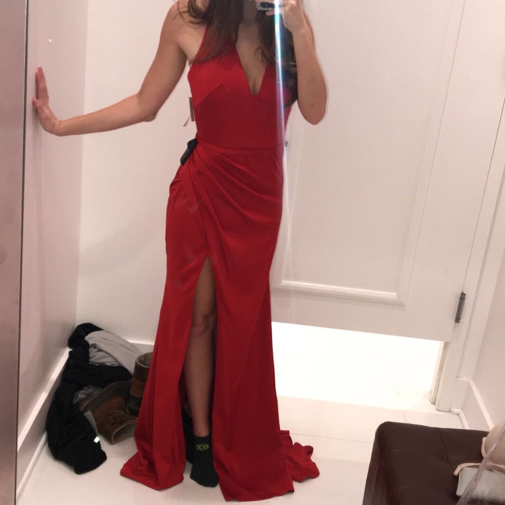 Red formal dress